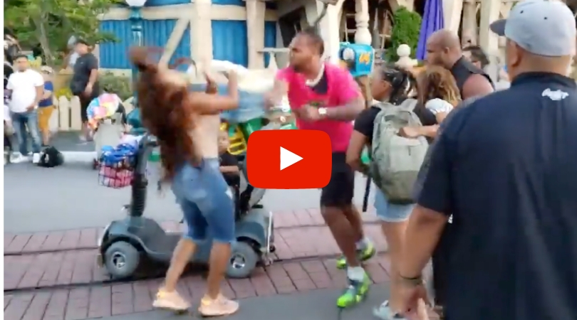 Stunningly Violent Brawl At Disneyland Between Family Caught On Video Rare - disneyland brawl world star