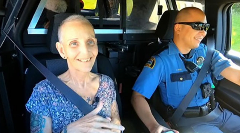 Nurse Diagnosed With Terminal Cancer Gets Bucket List Wish to Ride-Along in Cop Car
