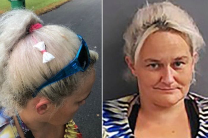 Woman Starts New Fashion Trend, Wears Bow-Shaped Bag of Meth in Hair