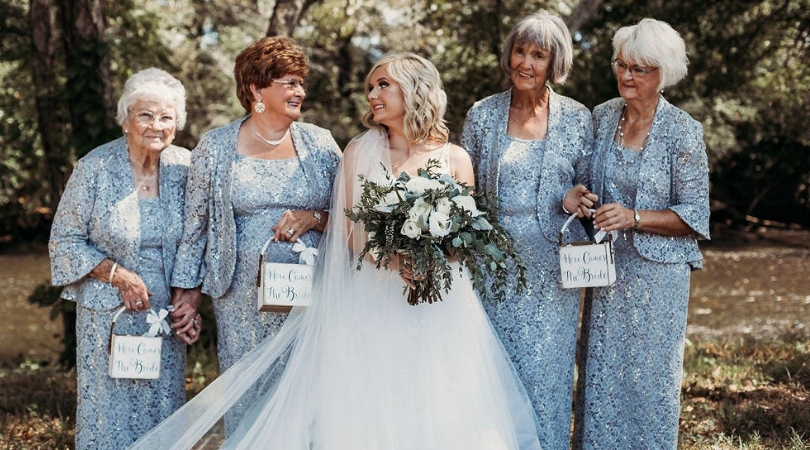 Bride Asks Four Grandmas to be Flower Girls at Wedding
