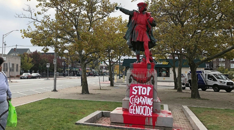 Christopher Columbus Statues Vandalized in Protest of Holiday