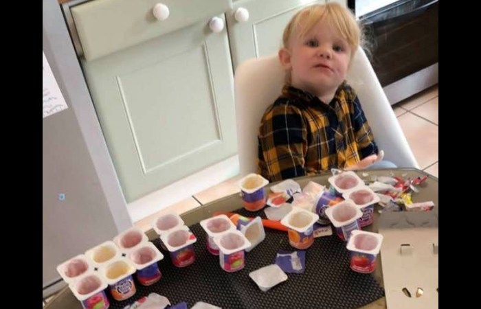 3-Year-Old DEVOURS 18 Yogurts After Dad Leaves The Room For 10 Minutes