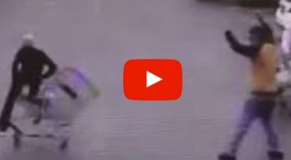 Hero Hilariously Stops Walmart Shoplifter With Shopping Cart