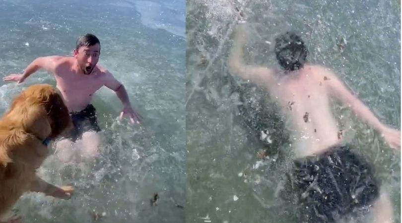 Some Idiot Decided to Swim Under the Ice of a Frozen Lake