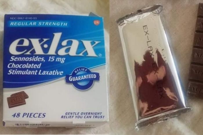 Wife Shares Hilarious Post After Husband Accidentally Eats Entire Laxative Chocolate Bar