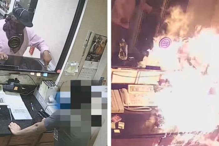 Robber Threatens to Burn Hotel Clerk Alive, Then Burns Him Alive