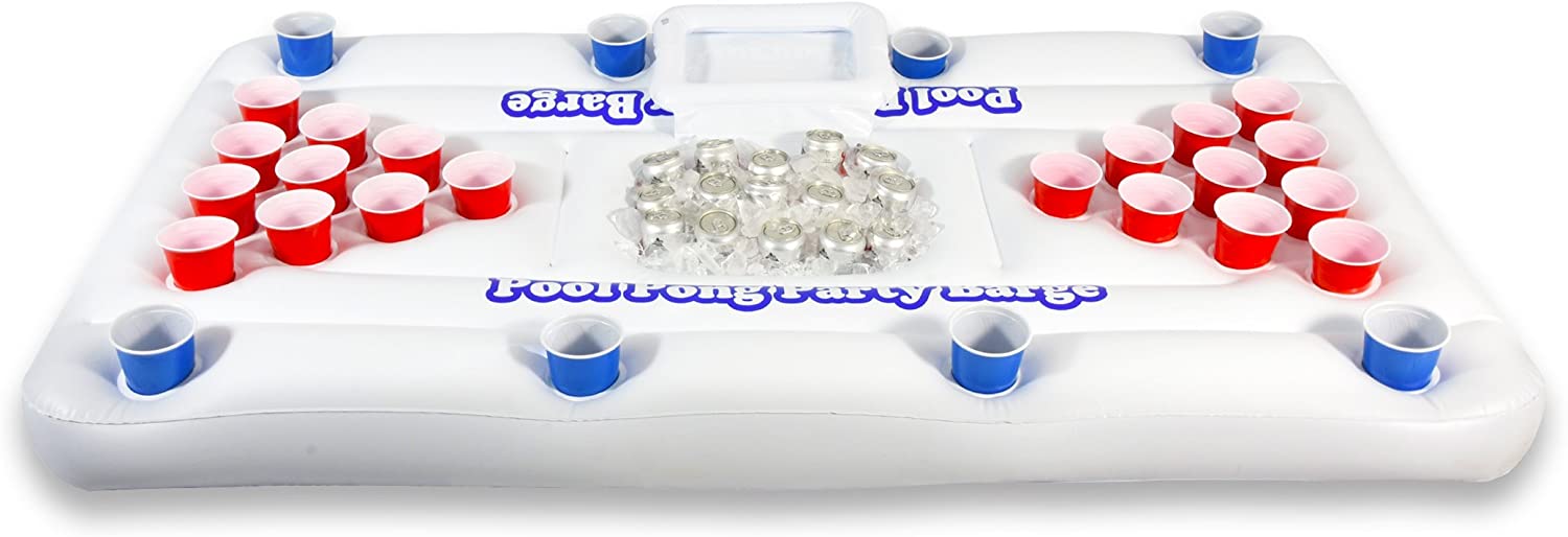 GoPong Party Barge Pools Rivers Lakes Inflatable Beer Pong Table