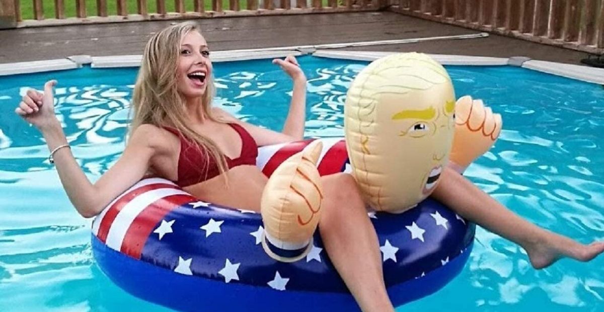 Details about   April Fool 47' Trump Swimming Floats Inflatable Pool Raft Float Beach Party Toy
