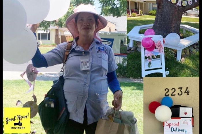 California Community Decorates Mail Route for Their Pregnant Postal Worker