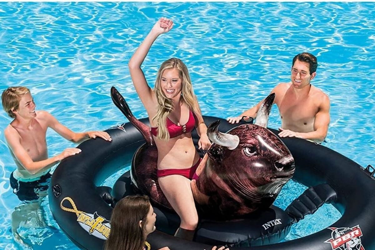 Bring the Rodeo to Your Backyard With an Inflatable Bull Pool Float