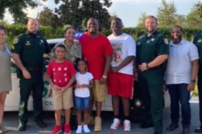 Deputies Fake Traffic Stop to Surprise a Family with a Military Homecoming
