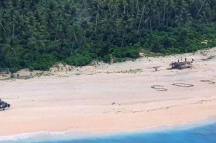 Stranded Men Rescued From Remote Island After Writing SOS in Sand