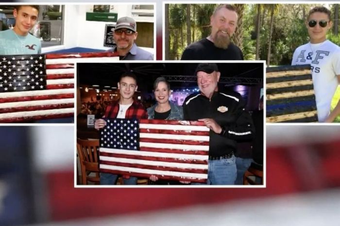 Teen Carves Wooden American Flags to Raise Money for Homeless Veterans