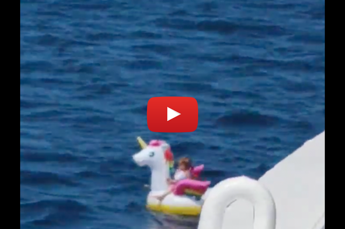 3-Year-Old Girl Blown Out to Open Ocean on Unicorn Raft Gets Dramatic Rescue
