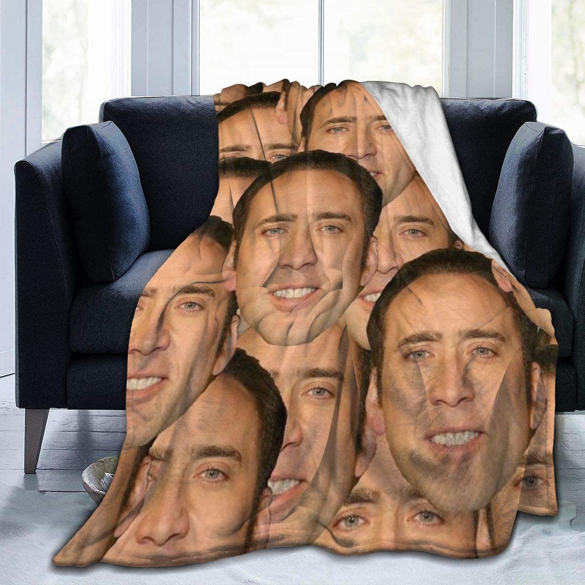 Nicolas Cage Blanket Soft Down Blanket Anti-Pilling, Anti-Wrinkle, Anti-Allergy, Anti-Shrink Blanket in 50"x40"