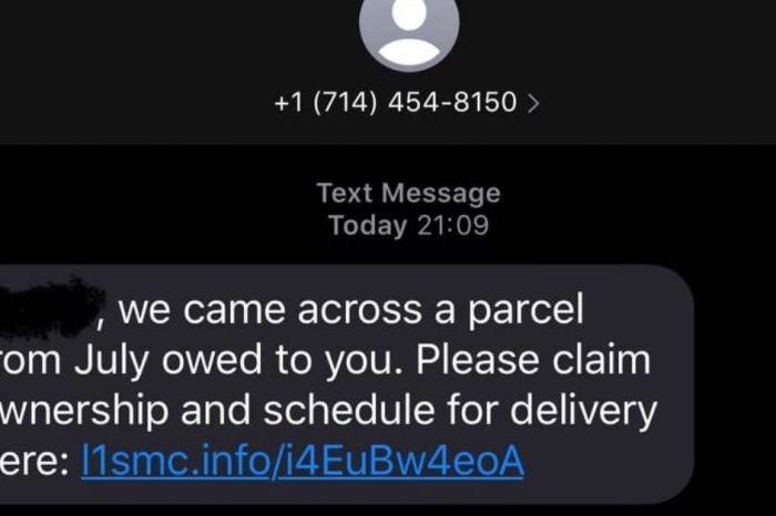 SCAM ALERT: Officials Warn of ‘Package Pending’ Text Scam Containing Recipient’s Name