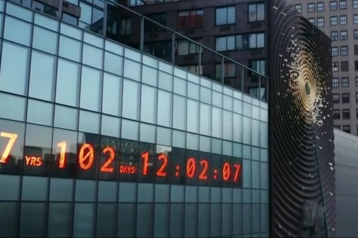 Massive Digital Clock in NYC Counts Down Global Climate Crisis Deadline