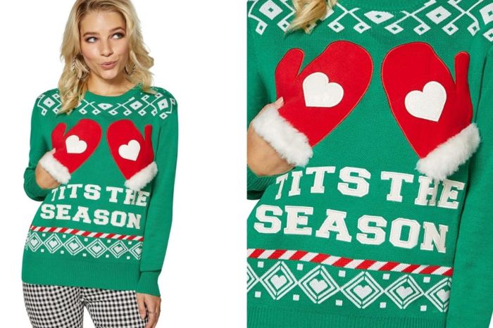 ‘Tits The Season’ For This Christmas Sweater