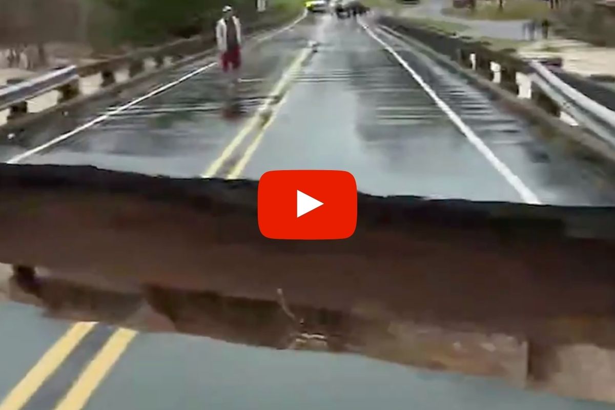 Bridge Collapses Live on Air as Reporter Stands Feet Away