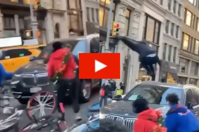 Cyclist Group Terrorizes And Destroys BMW In Broad Daylight