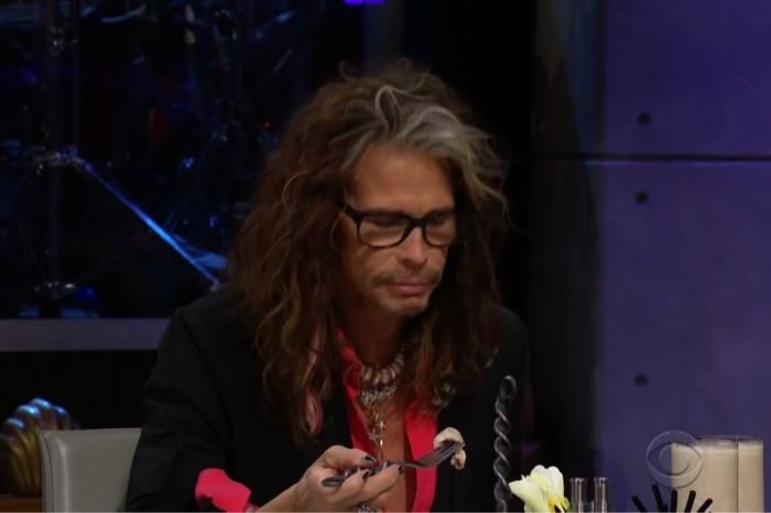 Steven Tyler Refused to Rank His Band Members, so James Corden Made Him Eat Cow Intestines