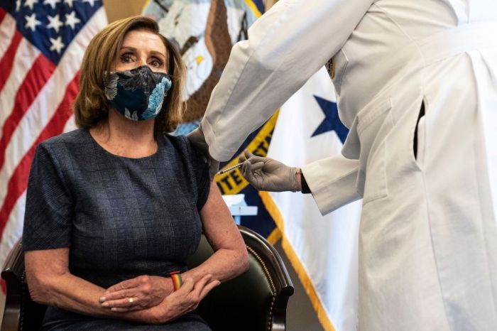 Mike Pence, Nancy Pelosi, and Mitch McConnell Receive COVID-19 Vaccine