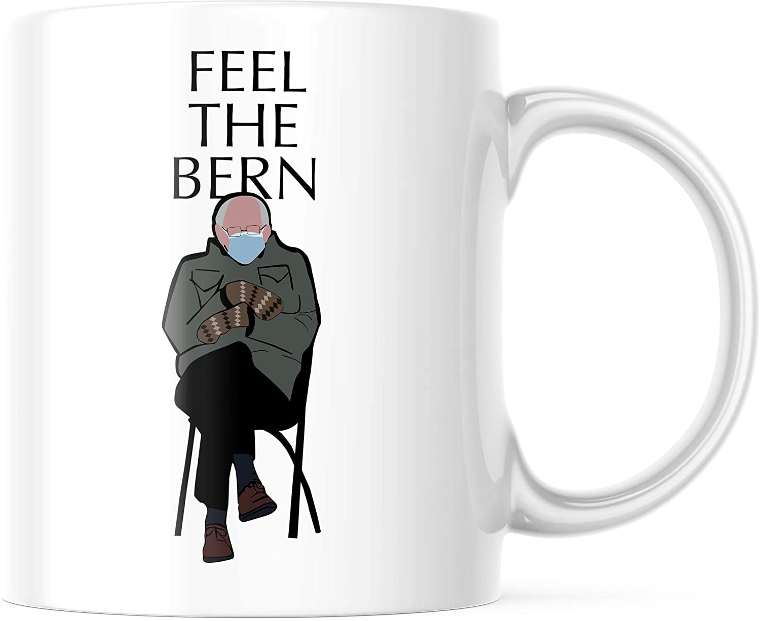 Bernie Mitten Mug - Bernie Sanders Mit Coffee Mug - Bernie Sanders Mitten Mug - Bernie Sanders Inauguration Mit Mug - Feel The Bern - Mug Customized 11Oz 15Oz Personalized