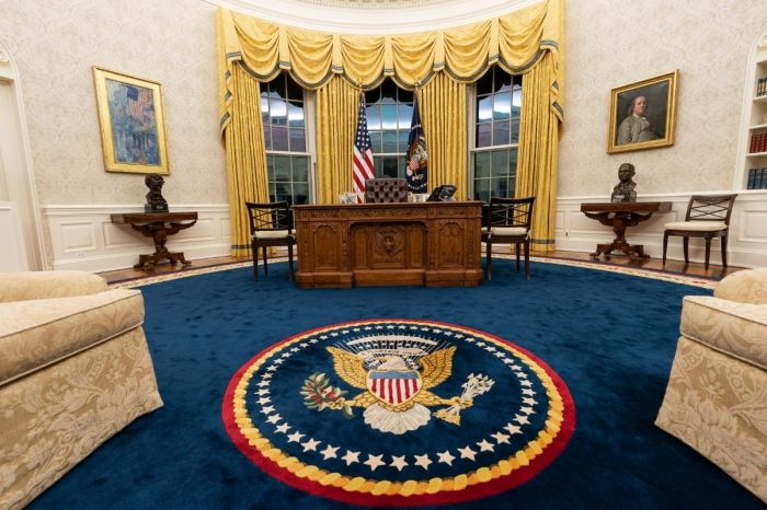 President Joe Biden Removes Military Flags from Oval Office