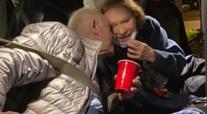 Former Pres. Jimmy Carter Shares Sweet New Year’s Kiss With Wife Rosalynn