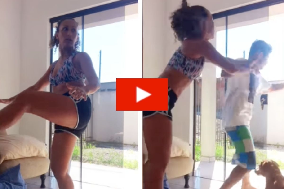 Nurse Fights Off Creepy Intruder While Filming Dance Video