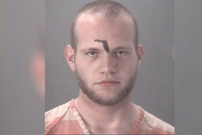 Man with Florida Tattooed on Forehead Arrested After Calling 911 For Ride Home