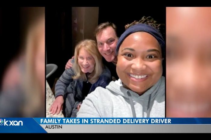Austin Couple Takes in Their Food Delivery Driver During Severe Winter Storm