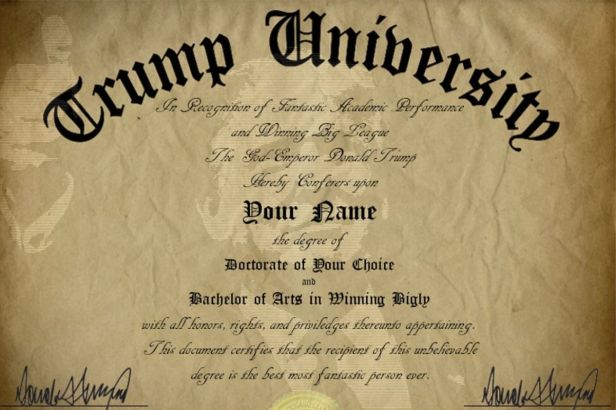 $5 Trump University Diploma Is the Ultimate Gag Gift for Republicans