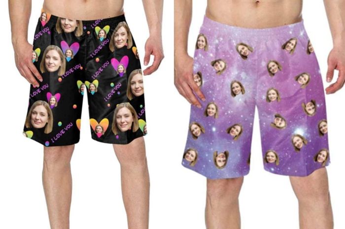 Slap Your Face on Your Man’s New Swim Trunks for Only $30
