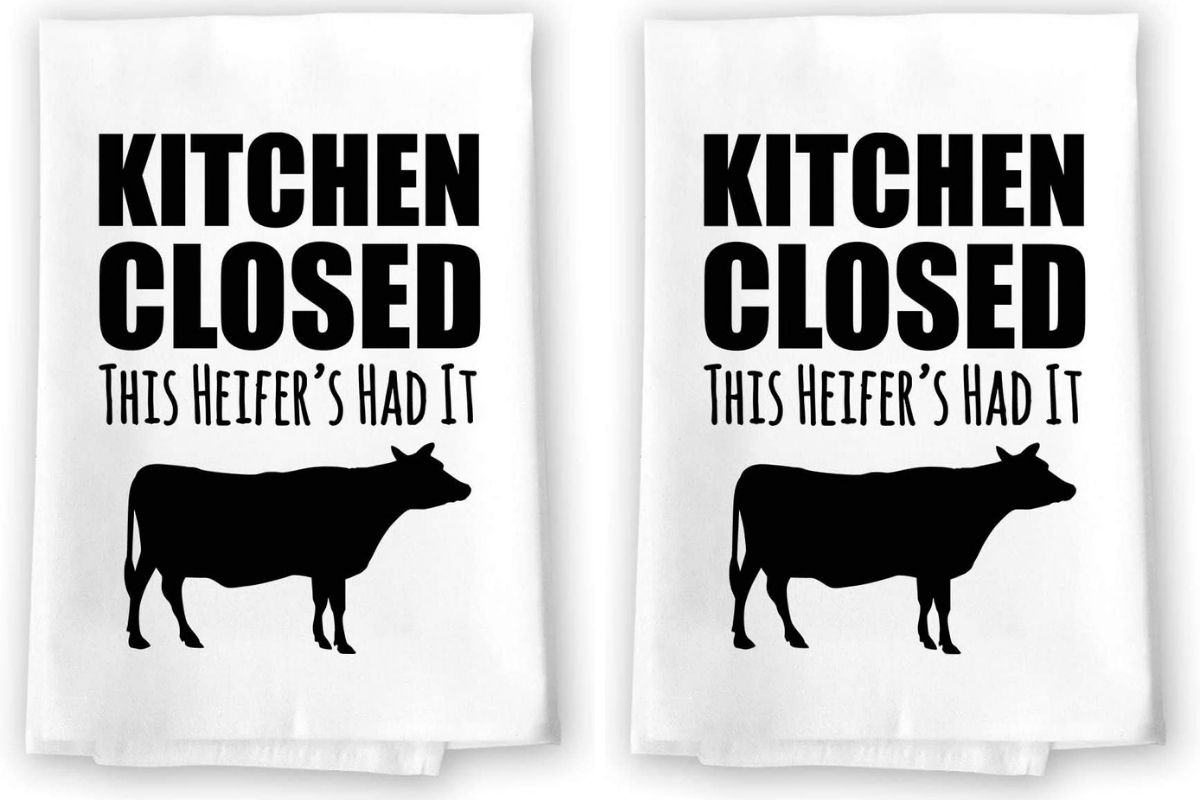 inappropriate kitchen towels