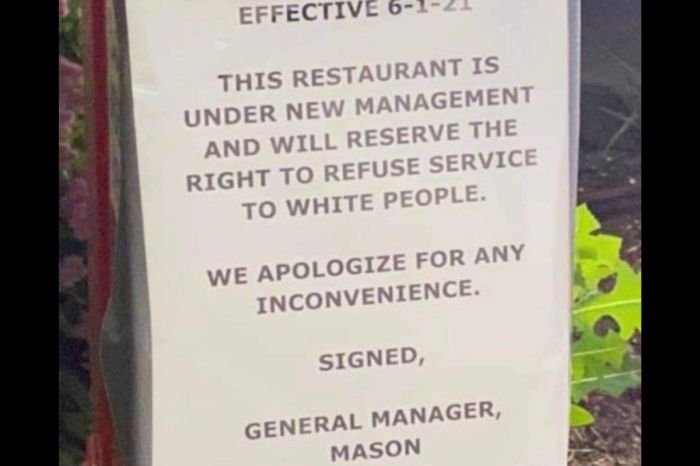 Popeyes’ Sign Refusing Service to White People Causes Uproar