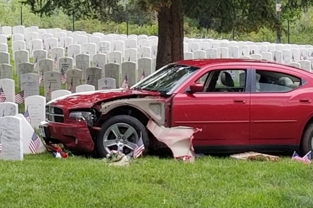 Suspected DUI Driver Crashed into Veterans Gravestones on Memorial Day
